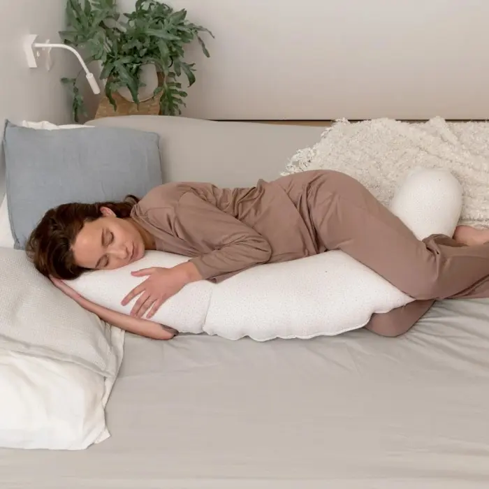 Doomoo Coussin de Grossesse et d'allaitement Buddy Silver Dots
