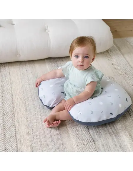 Doomoo Coussin D'allaitement Softy Blue Grey Moon Coussin