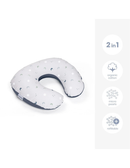 Doomoo Coussin D'allaitement Softy Blue Grey Moon dans Coussin d'allaitement chez Baby And Mom Maroc