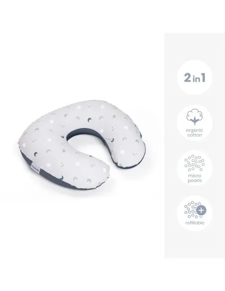 Doomoo Coussin D'allaitement Softy Blue Grey Moon Coussin