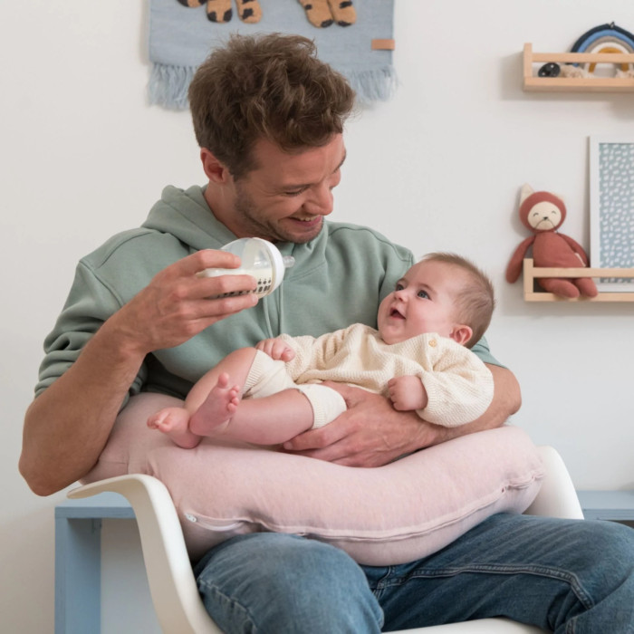 Doomoo Coussin D'allaitement Softy Chiné Pink dans Coussin d'allaitement chez Baby And Mom Maroc