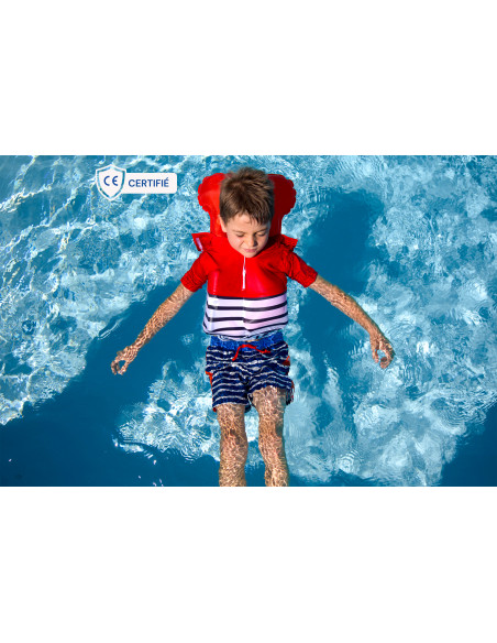 PRE-COMMANDE Floatee Tee-shirt Anti-noyade Enfant - Rouge