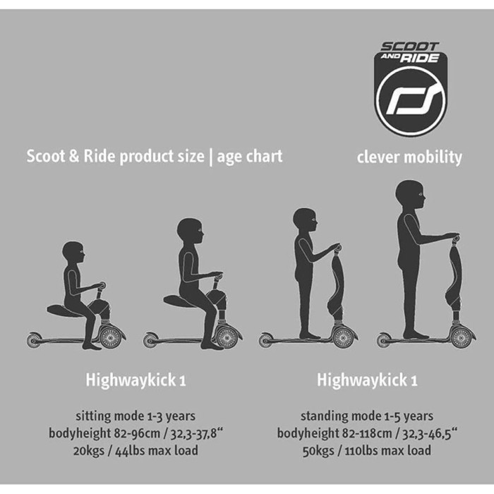 Scoot and Ride Trotinette pour enfant Highwaykick 1 - Vert