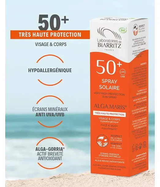 Biarritz Spray Solaire SPF50 100ml Crème Solaire - Biarritz 2