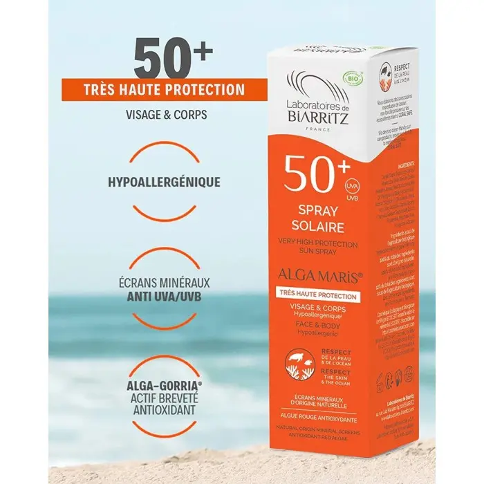Biarritz Spray Solaire SPF50 100ml Crème Solaire - Biarritz
