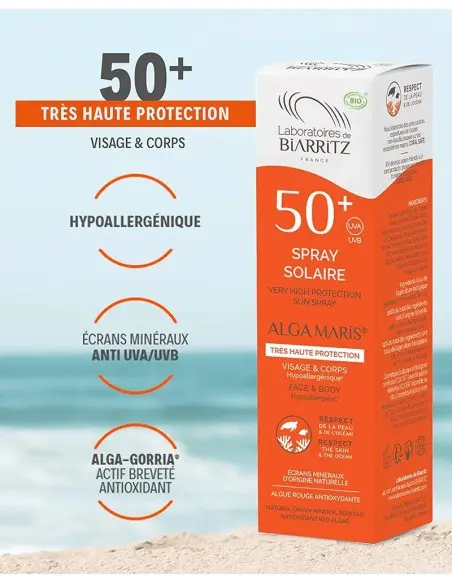 Biarritz Spray Solaire SPF50 100ml Crème Solaire - Biarritz