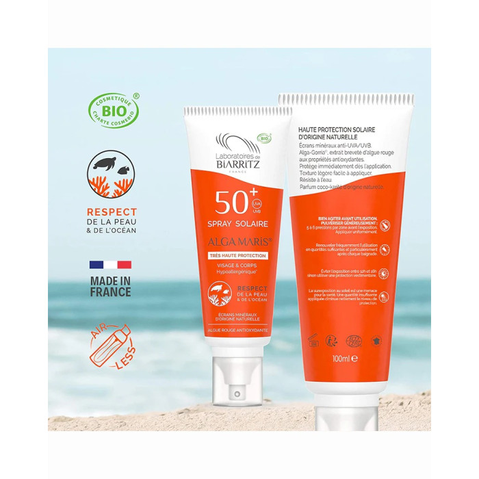 Biarritz Spray Solaire SPF50 100ml Crème Solaire - Biarritz