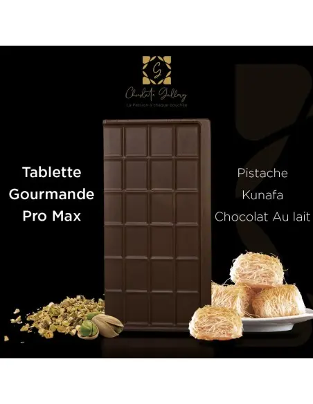 Indulgent chocolate bar — pistachio, kunafa, milk chocolate