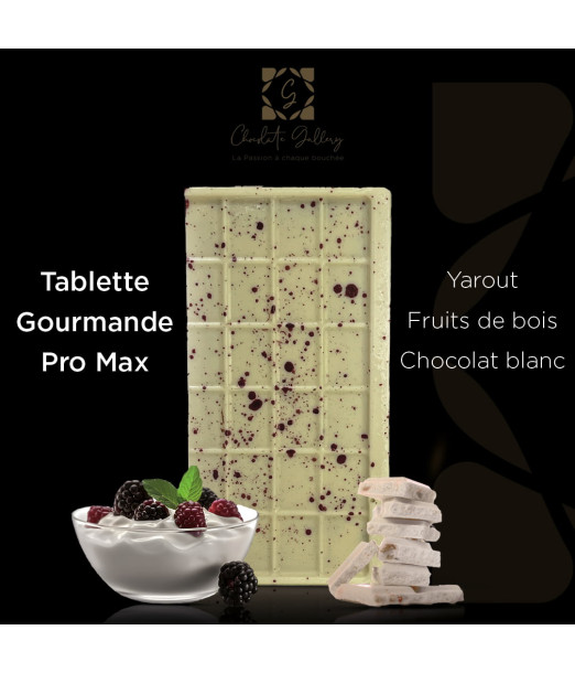 Tablette de Chocolat Gourmande Yaourt, Fruits de Bois, Chocolat