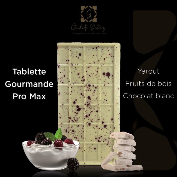 Tablette de Chocolat Gourmande Yaourt, Fruits de Bois, Chocolat