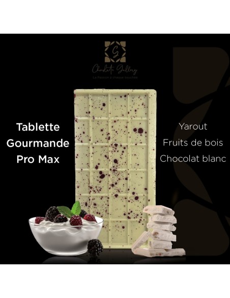 Tablette de Chocolat Gourmande Yaourt, Fruits de Bois, Chocolat