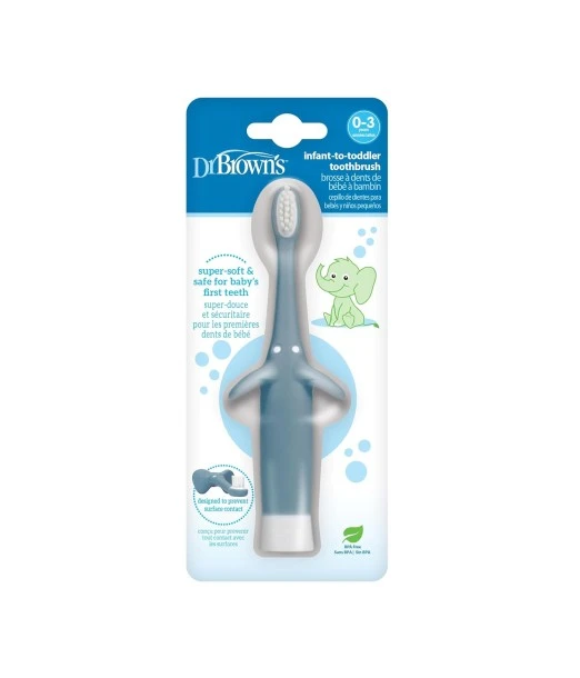 Dr Brown's toothbrush from 0 to 3 years blue
