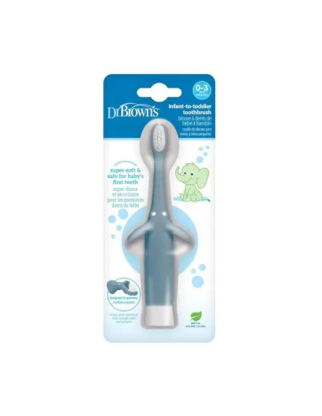 Dr Brown's toothbrush from 0 to 3 years blue