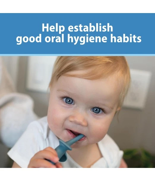 Dr Brown's toothbrush from 0 to 3 years blue 2