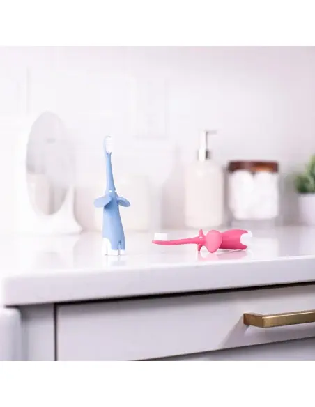 Dr Brown's toothbrush from 0 to 3 years pink — photo 7