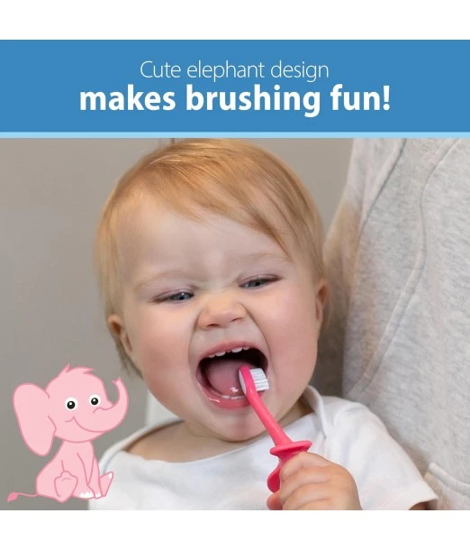 Dr Brown's toothbrush from 0 to 3 years pink 2