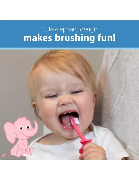 Dr Brown's toothbrush from 0 to 3 years pink — photo 2