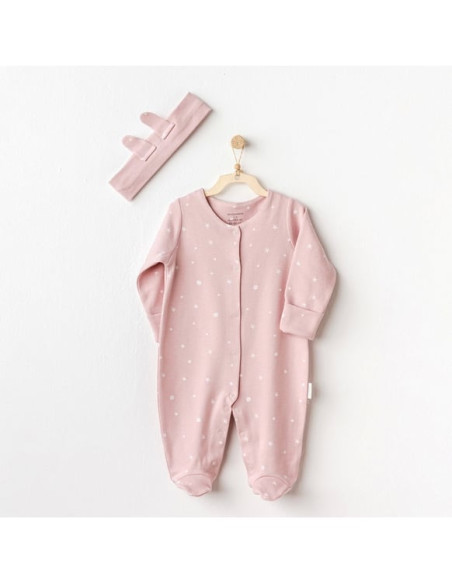 Grenouillère 100% Coton pour bébé Étoile blanche + Serre-tête dans Grenouillère chez Baby And Mom Maroc