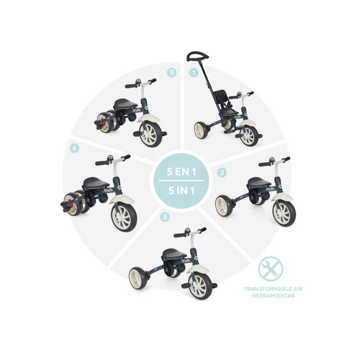 MS Innovaciones Tricycle Volta 5en1 Gris Accueil - Maroc