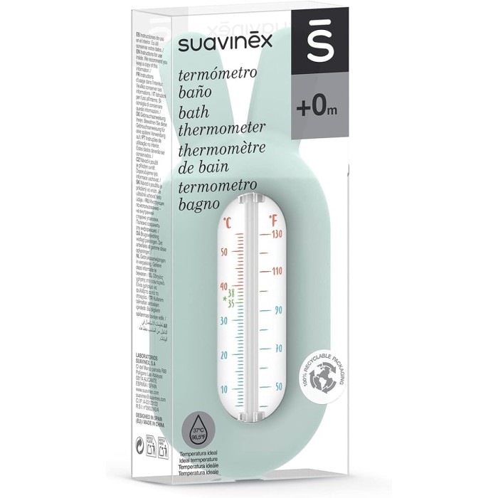 Suavinex Thermomètre de bain Hygge Baby - Vert Baignoire -