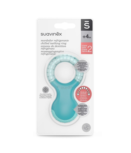 Suavinex Anneau de Dentition étape 2 Bleu 0m+ Anneau de 2