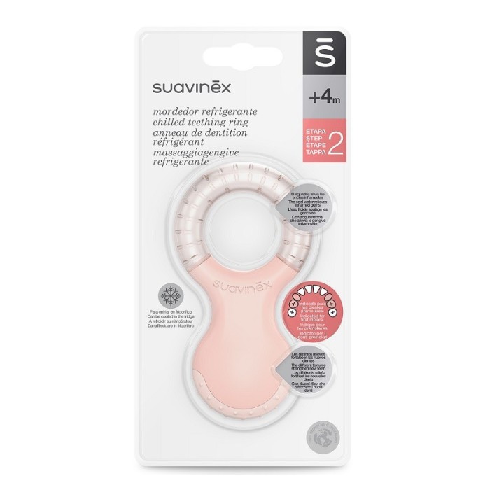 Suavinex Anneau de Dentition étape 2 Rose 0m+ Anneau de