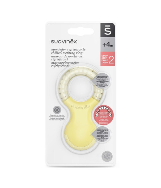 Suavinex Anneau de Dentition étape 2 Jaune 0m+ Anneau de 2