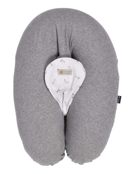 Candide Coussin Multirelax 3en1 - Gris Chiné Lapin dans Coussin d'allaitement chez Baby And Mom Maroc