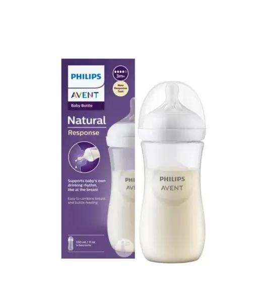 Biberon Avent Natural Response 330ml Tétine 3m+ Univers Bébé -