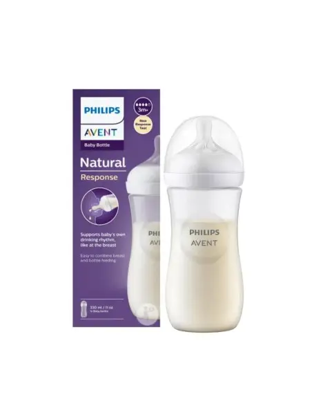 Biberon Avent Natural Response 330ml Tétine 3m+ Univers Bébé -
