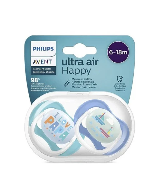 Avent Ultra Air Happy pacifier from 6 to 18 months Dad/Boat