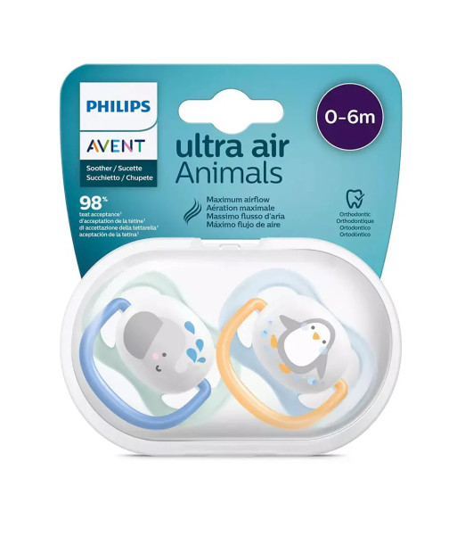 Sucette Avent Natural Ultra Air 0-6mois Animals au Maroc. Livraison partout au Maroc