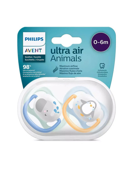 Sucette Avent Natural Ultra Air 0-6mois Animals dans Sucettes chez Baby And Mom Maroc