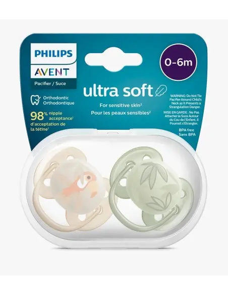 Sucette Avent Natural Ultra Soft 0-6 mois Boy Sucettes - Avent