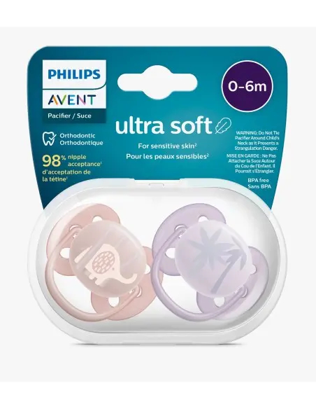 Avent Natural Ultra Soft pacifier from 0 to 6 months Girl
