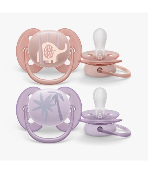 Sucette Avent Natural Ultra Soft 0-6 mois Girl au Maroc - Baby And Mom 2