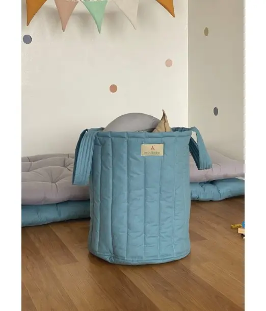 Minitribe Panier à jouets Havana - Vert pastel Déco chambre