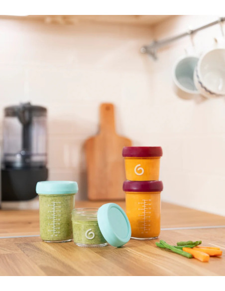 Babymoov Pots en Verre Babybols 4x 220ml Vaisselle bébé -