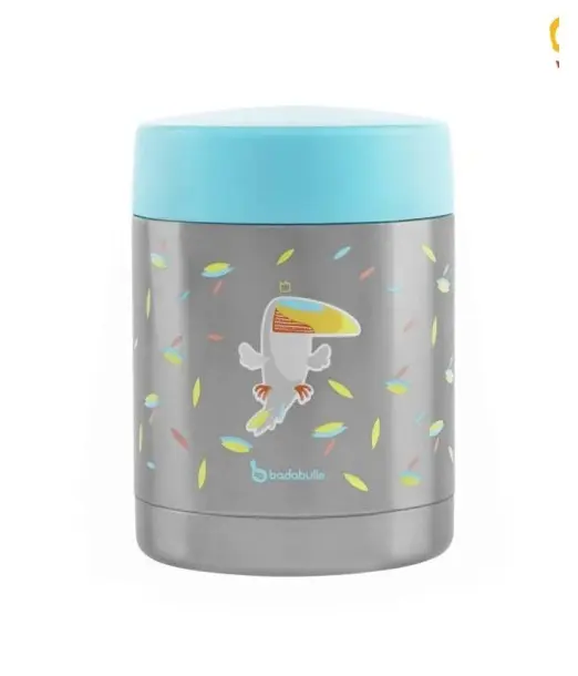 Badabulle Thermos Toucan Contenant Inox Boîte Isotherme Chaud /