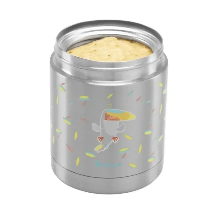 Badabulle Thermos Toucan Contenant Inox Boîte Isotherme Chaud /