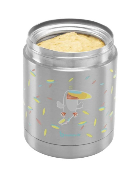 Badabulle Thermos Toucan Contenant Inox Boîte Isotherme Chaud /
