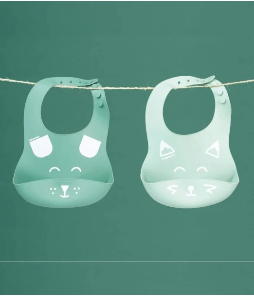 Babymoov BIB'ISY silicone baby bibs pack of 2 2