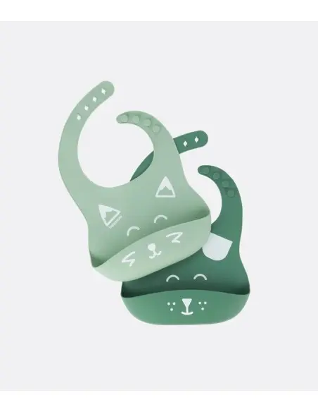Babymoov BIB'ISY silicone baby bibs pack of 2
