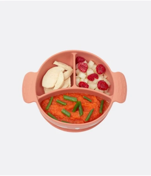 Babymoov LEARN'ISY Fox baby feeding kit 15-24 months (silicone bowl + spoon + bib + cup) 2