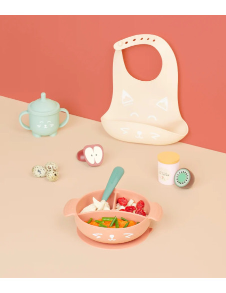 Babymoov Kit Repas Bébé LEARN'ISY Fox 15-24 mois (bol silicone