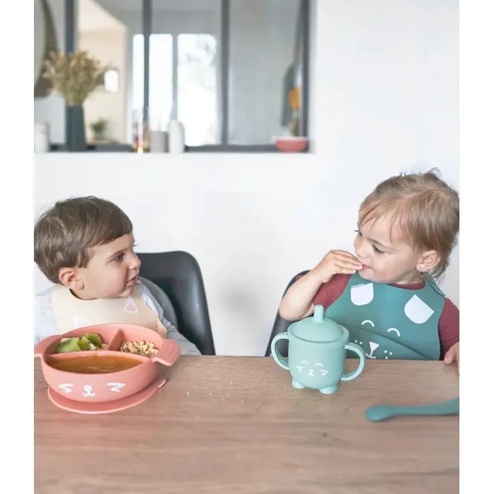 Babymoov Kit Repas Bébé LEARN'ISY Fox 15-24 mois (bol silicone