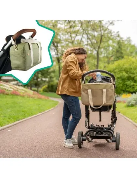 Badabulle Bowling diaper bag — Olive colour — photo 4