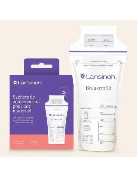 Lansinoh Sachets De Conservation Pour Lait Maternel 25 Unités