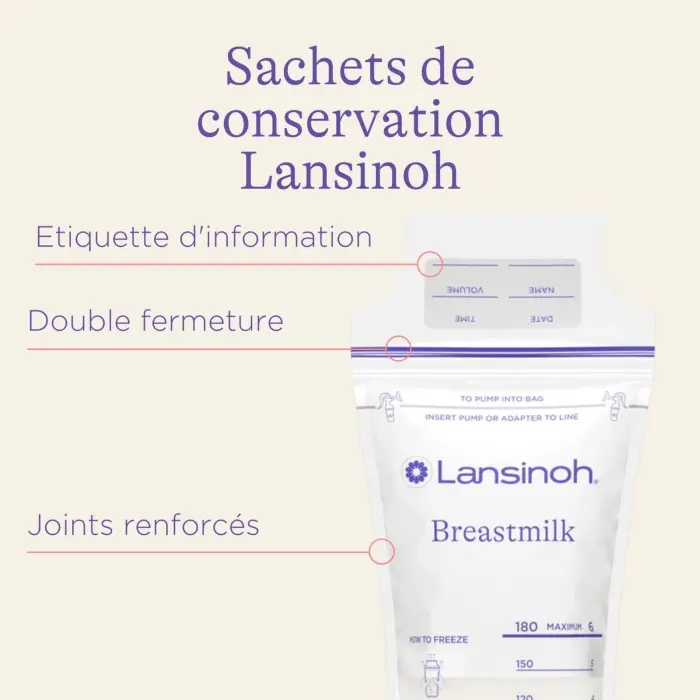 Lansinoh Sachets De Conservation Pour Lait Maternel 25 Unités