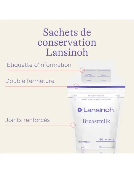 Lansinoh Sachets De Conservation Pour Lait Maternel 25 Unités
